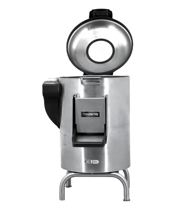 Trento 66 lbs. Potato Peeler with Microswitch and Floor Water Discharge – 220V, 1Ph, 1.2HP