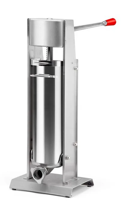 Trento Tre-Spade All Stainless Steel Vertical Two-Speed Gear-Driven Manual Sausage Stuffer with 15 lb. capacity