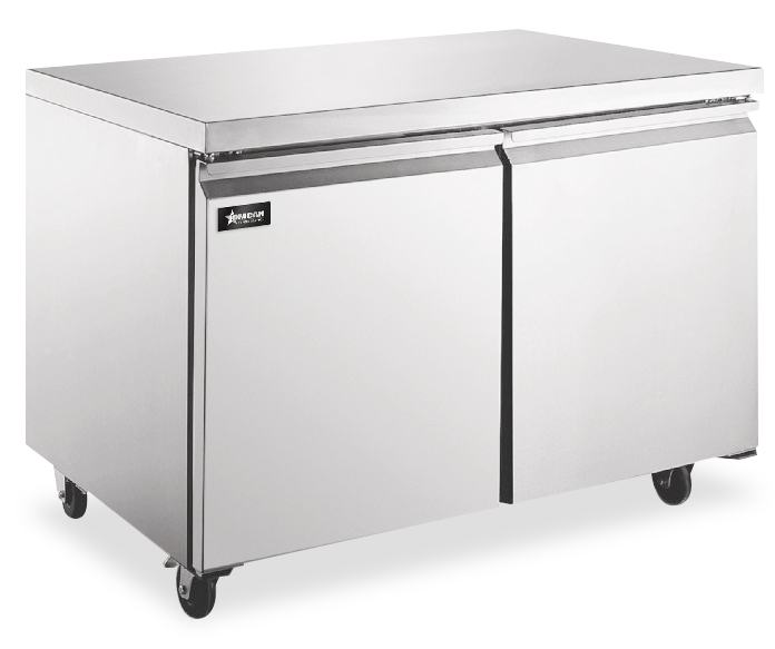 36″ Two (2) Door Undercounter Freezer, 8.7 cu. ft (246 L), Stainless Steel