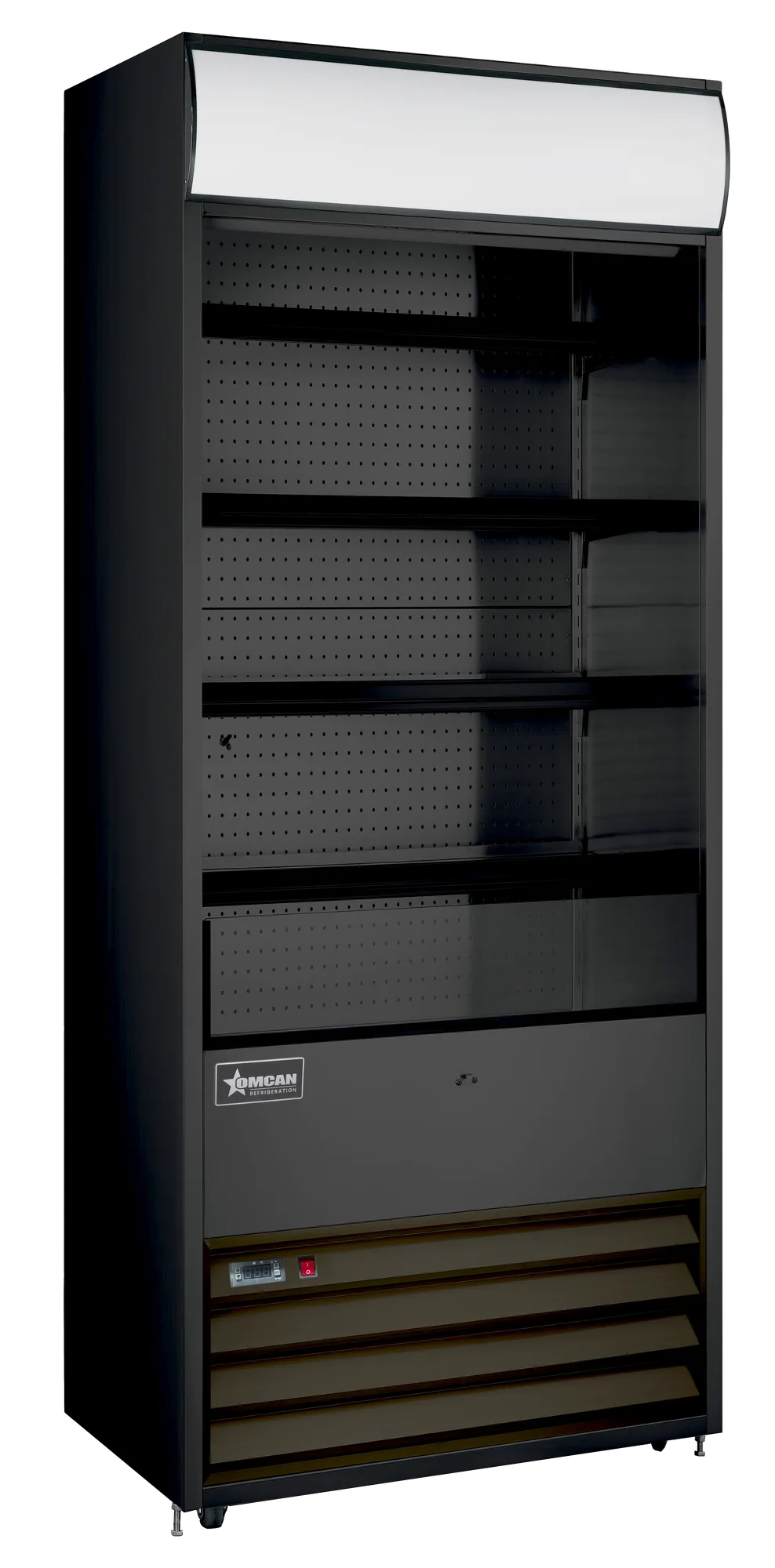 30″ Four (4) Shelf Grab-and-Go Refrigerated Showcase, 15.5 cu.ft. (440 L), Black