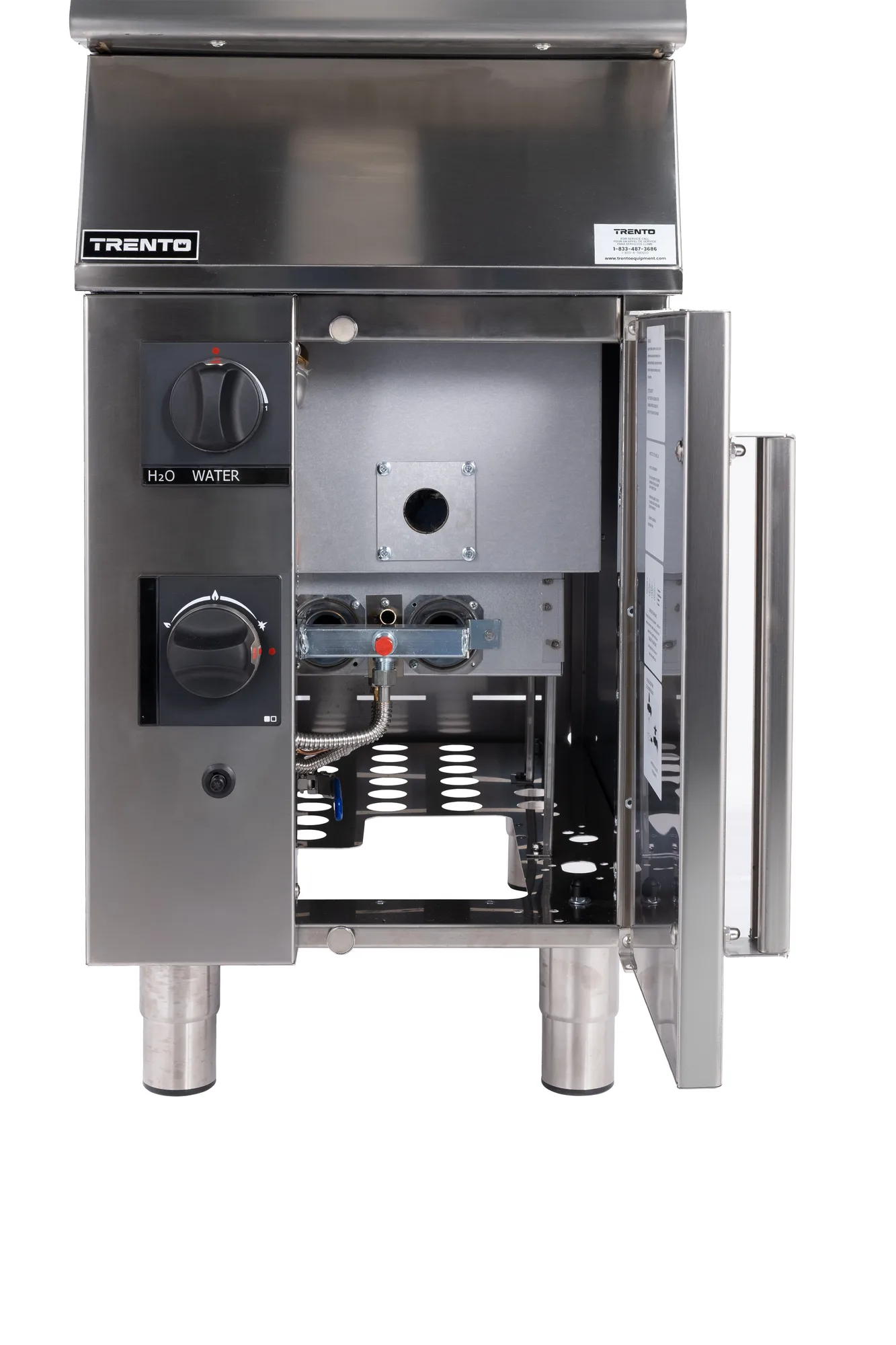 Trento 12 Gallon (45L) Natural Gas Pasta Cooker, Double Burner – 78,000 BTU