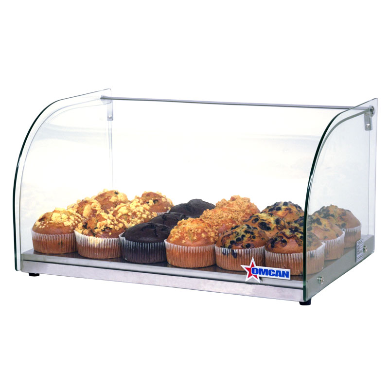 22" Countertop Food Display Case with Curved Front Glass and 25 L capacity
