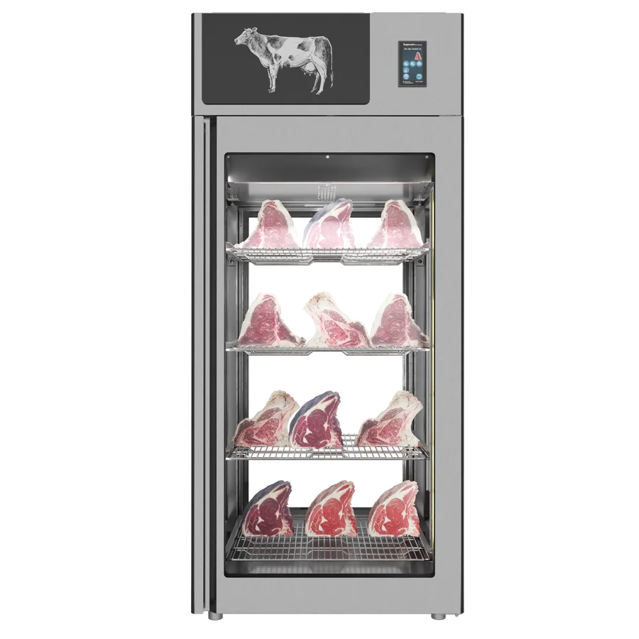 Stagionello® Dry Age 3.0 900 Liter, 225 Kg Dry Aging Cabinet with Humidity Management, 4-Glass View – 220-240V, 1Ph, 548W