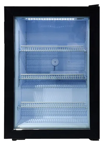 23″ One (1) Glass Door Countertop Display Freezer, 3.46 cu.ft. (98 L), Black