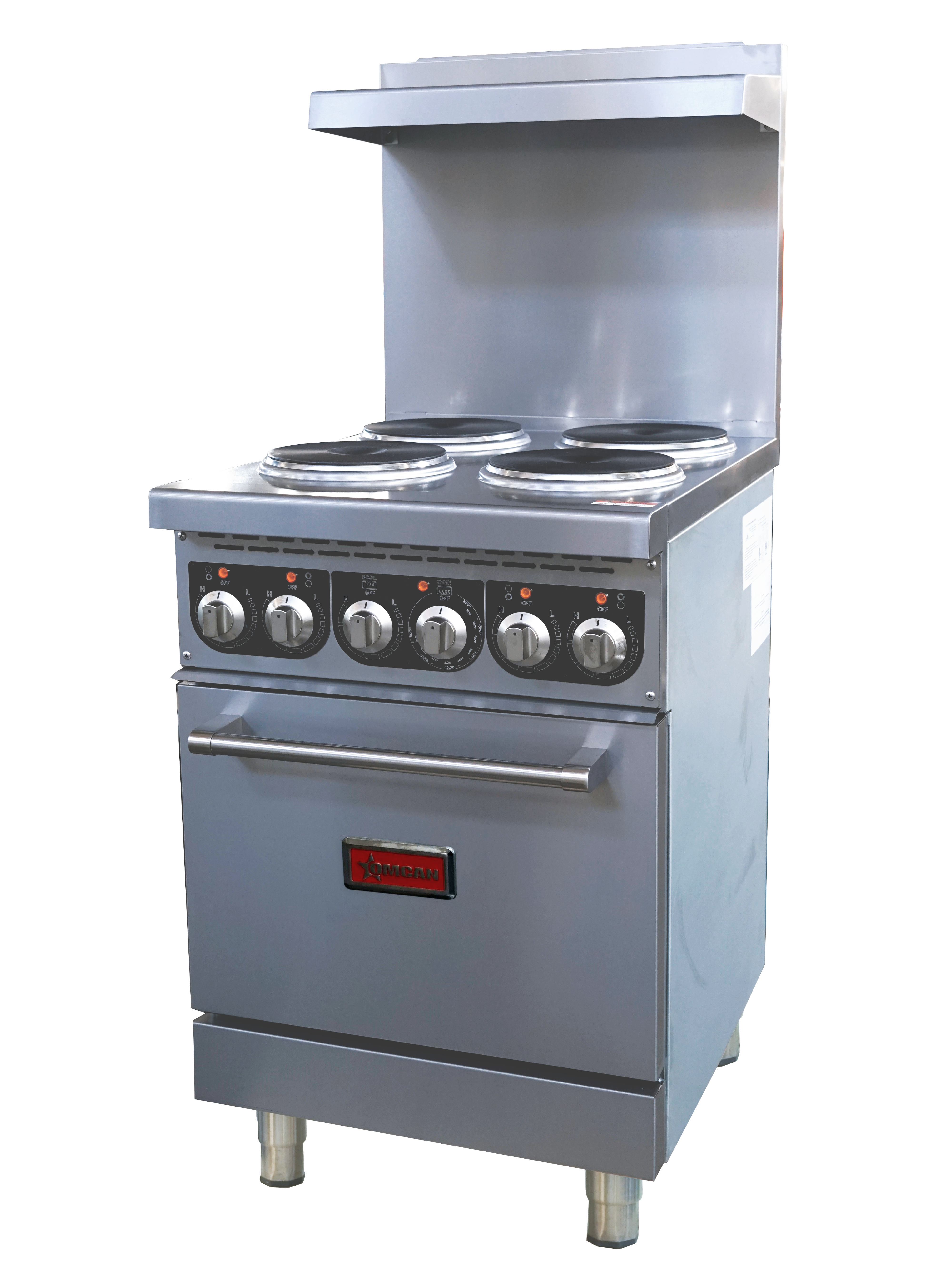 24” Commercial Electric Range with 4 Burners and Standard Oven – 208V, 13kW, 3Ph