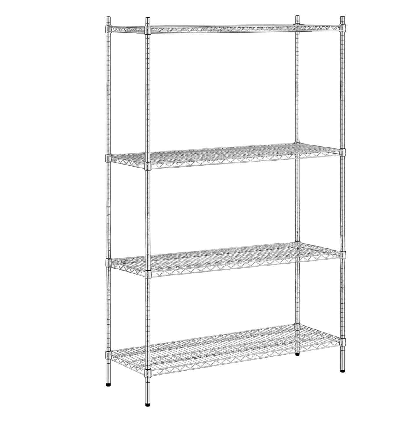 18″ x 36″ x 72″ Chrome Shelving Kit