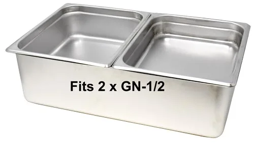 Full-Size Stainless Steel Spillage Water Pan 6″ Depth Upright Standing Edge