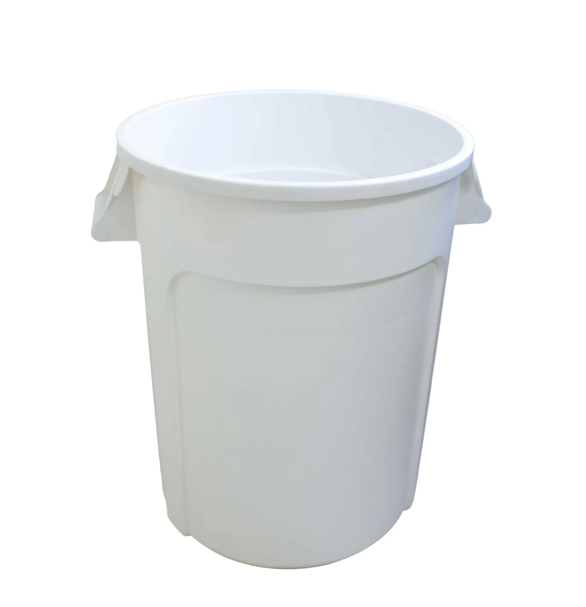 32-Gallon Polyethylene White Round Ingredient Bin