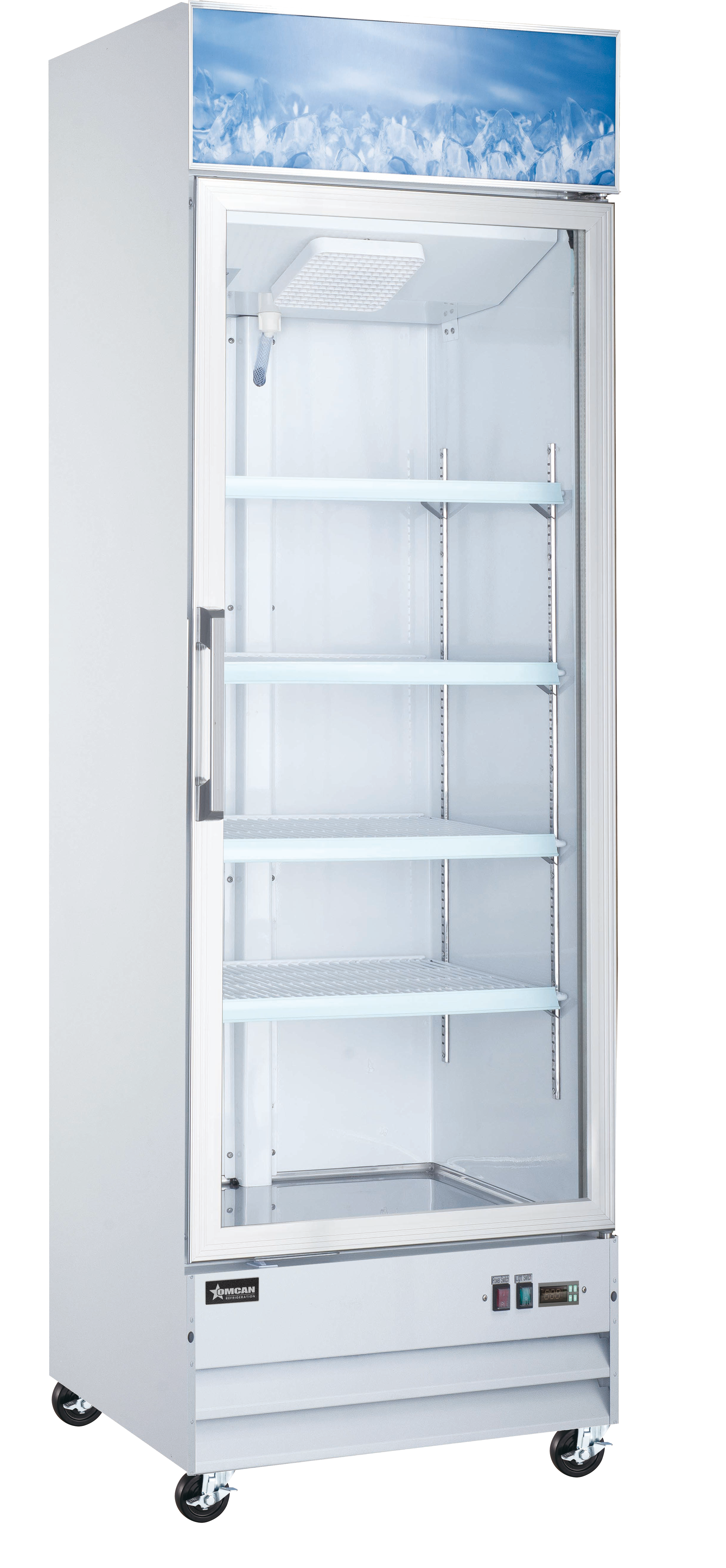27” One (1) Glass Door Display Freezer, 13 Cu.ft (368 L), White
