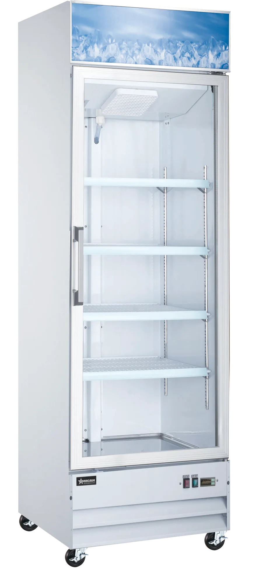 27” One (1) Glass Door Display Freezer, 13 Cu.ft (368 L), White