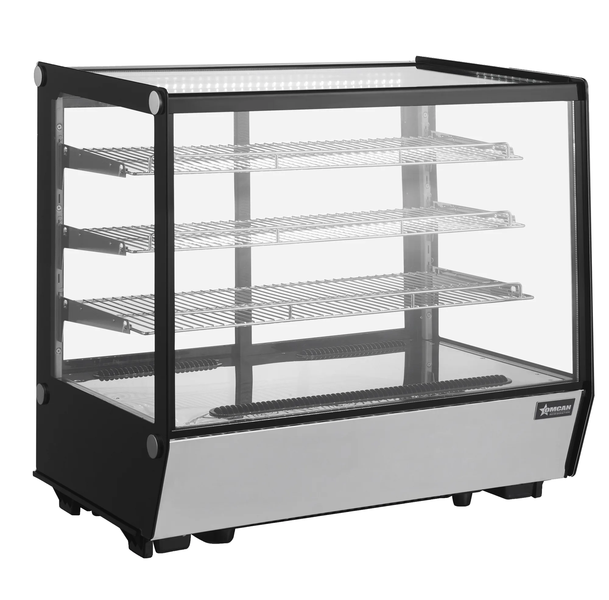 35″ Three (3) Shelf Countertop Square Glass Refrigerated Display, 7 cu.ft. (186 L)