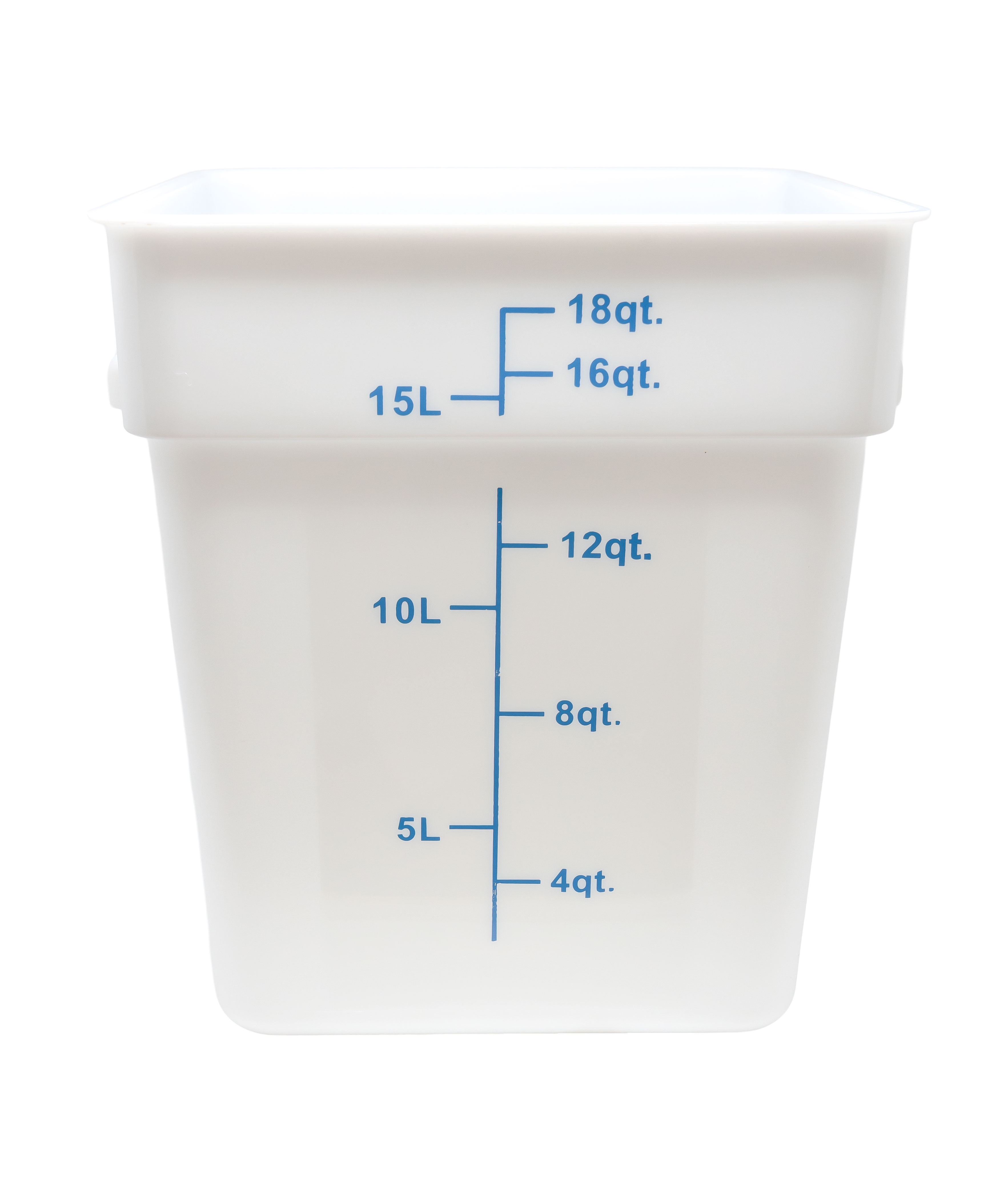 18-qt Polypropylene White Square Food Storage Container