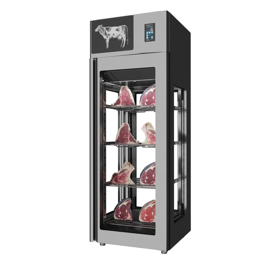 Stagionello® Dry Age 3.0 700 Liter, 150 Kg Dry Aging Cabinet with Humidity Management, 4-Glass View – 220-240V, 1Ph, 548W