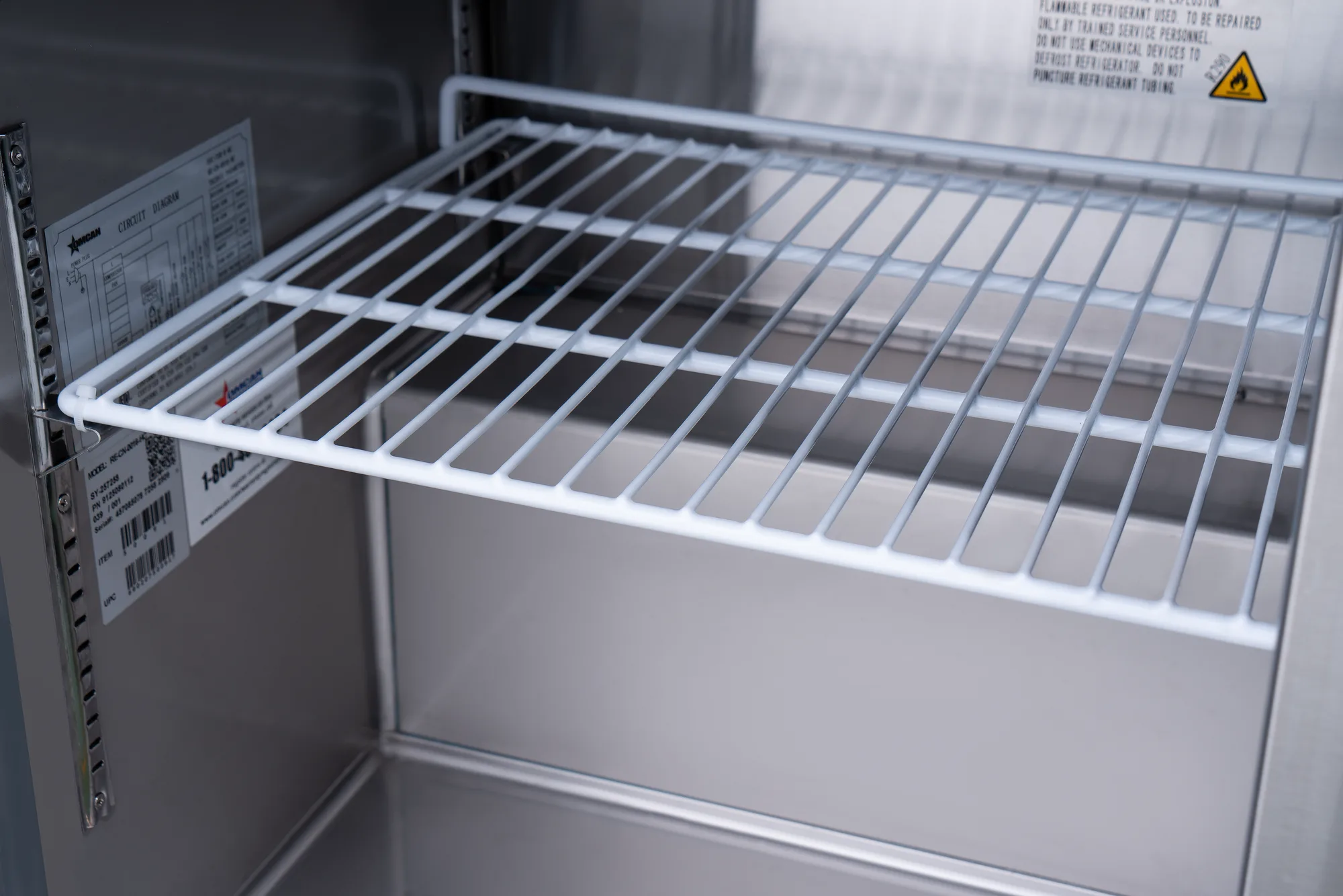 60″ Two (2) Door Undercounter Refrigerator, 15 cu.ft. (425 L), Stainless Steel