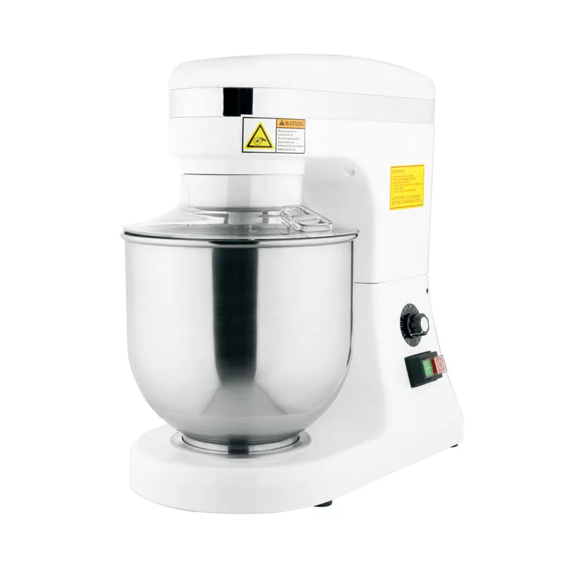 7 qt White Countertop Planetary Mixer with Guard – 110V, 270W