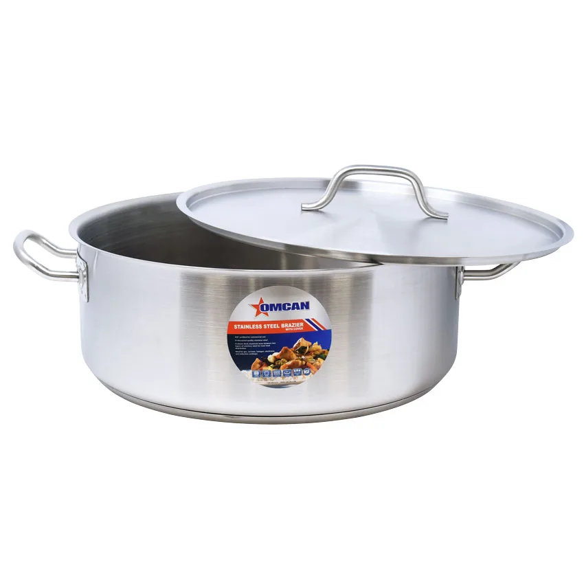 20 qt Stainless Steel Brazier with Lid