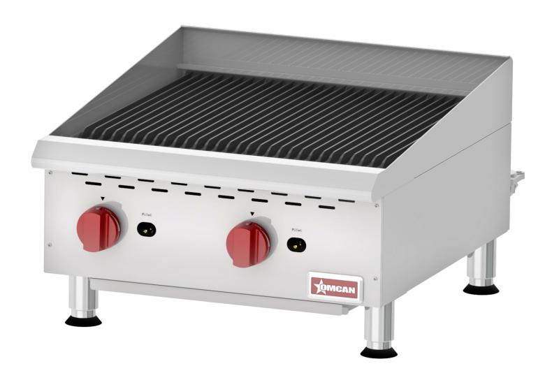 Elite 24″ Countertop Radiant Gas Charbroiler 2 Burners, 80,000 BTU