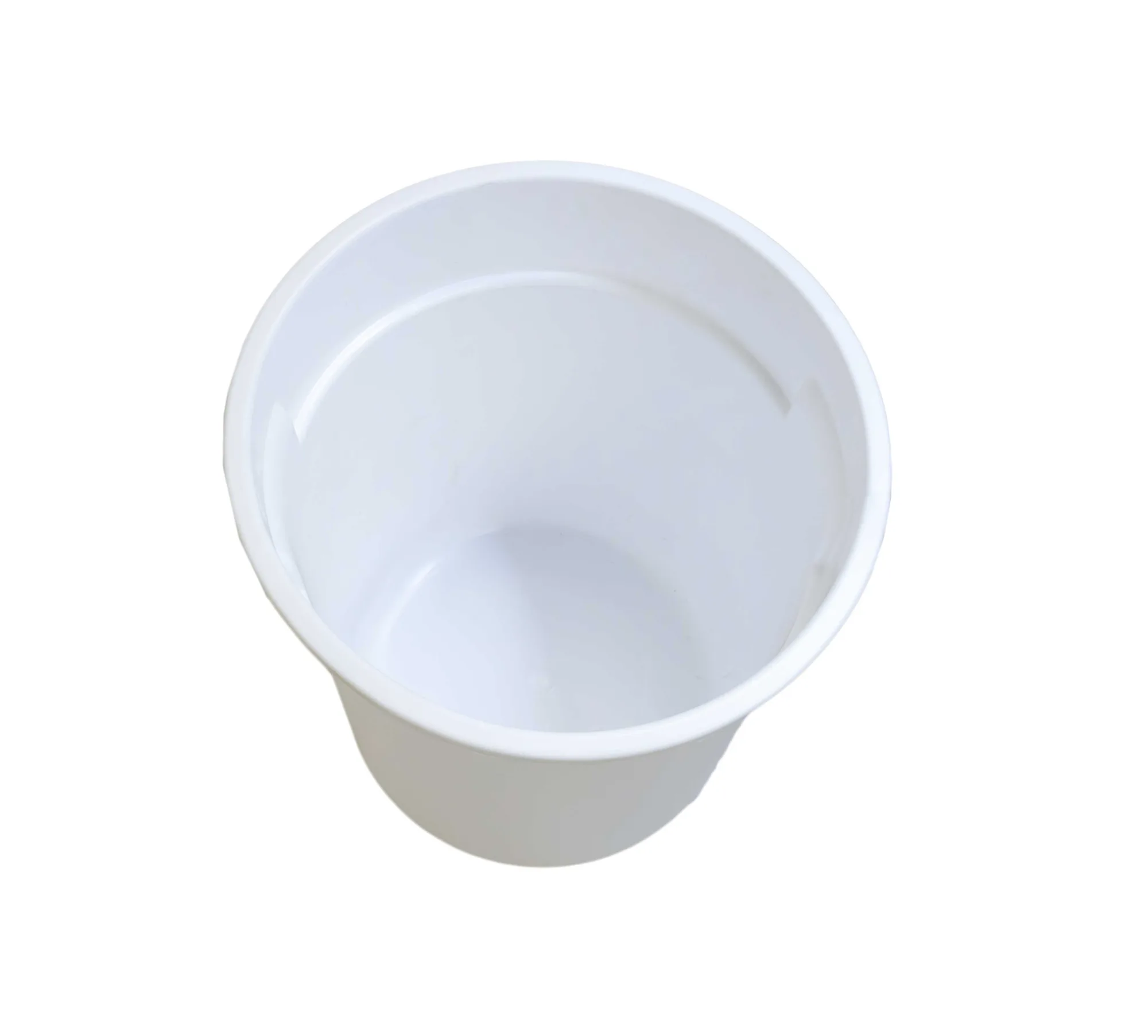 10-Gallon Polyethylene White Round Ingredient Bin