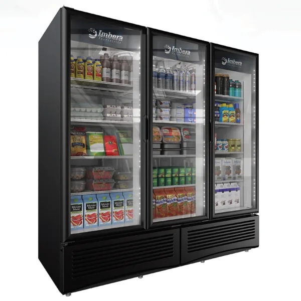 Imbera 79" Three (3) Glass Door Refrigerator, 71 cu.ft. (2011 L), Black