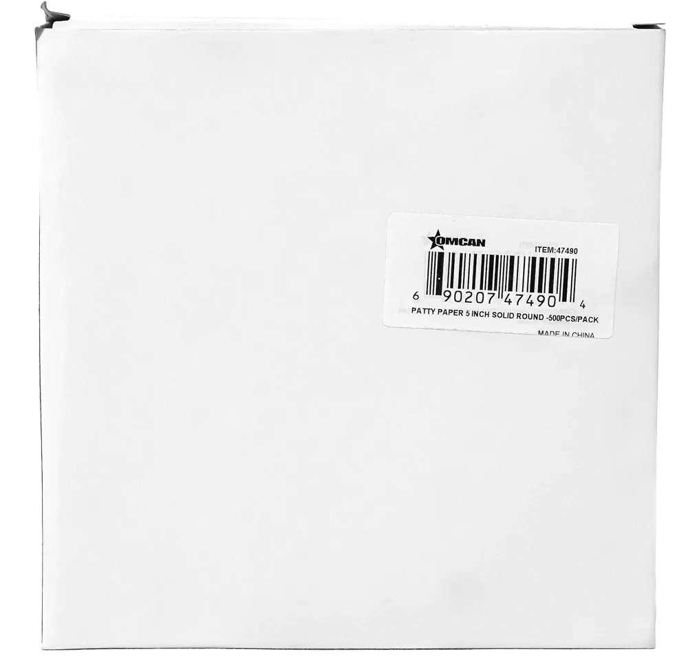 5″ Solid Round Patty Paper