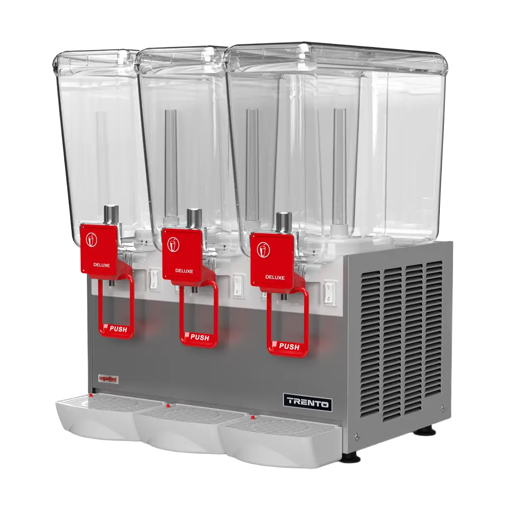 Ugolini Arctic Deluxe Impeller Triple Bowl Juice Dispenser with 3 x 20L Capacity – 115V
