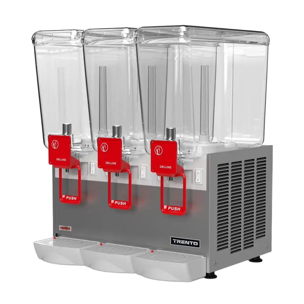Ugolini Arctic Deluxe Impeller Triple Bowl Juice Dispenser with 3 x 20L Capacity – 115V