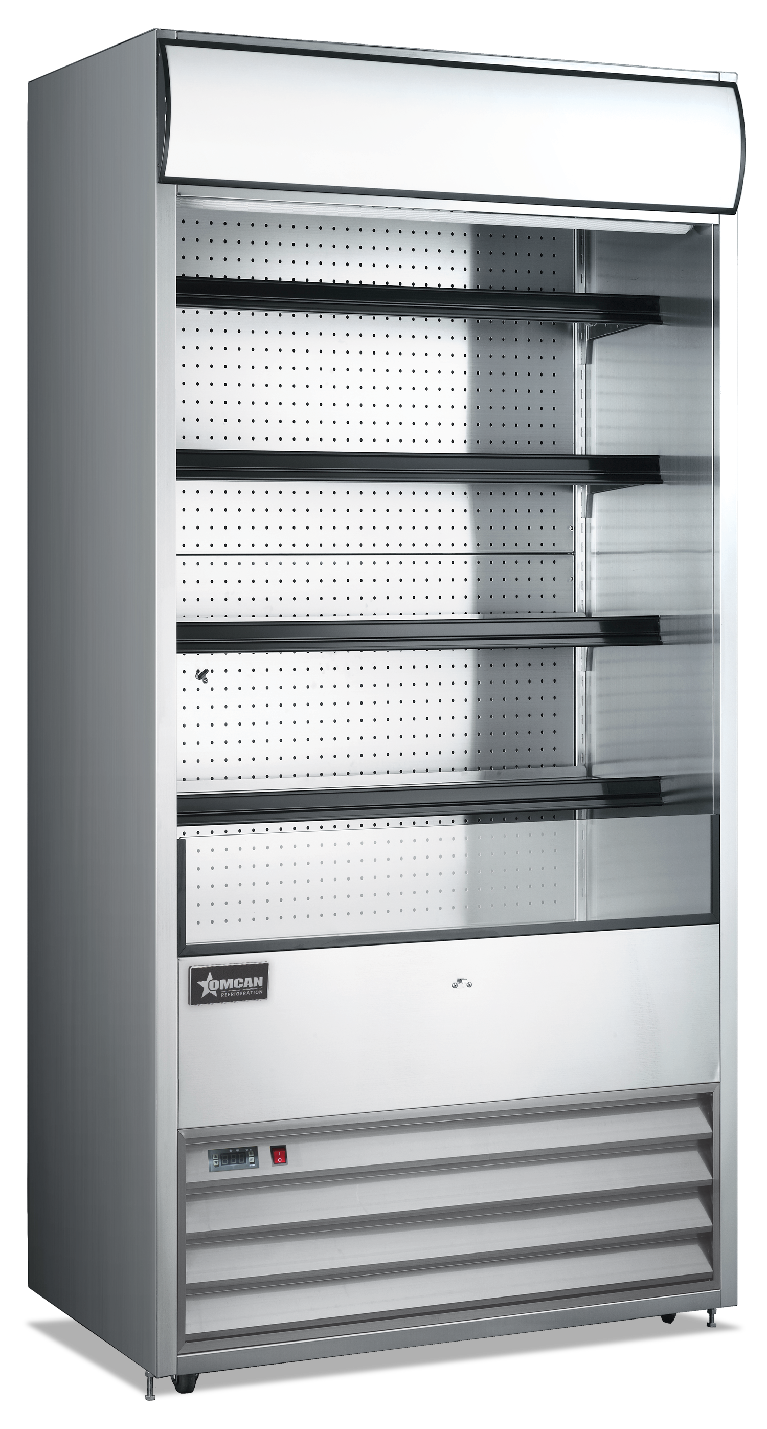 36″ Four (4) Shelf Grab-and-Go Open Refrigerated Floor Self-Serve Display Case, 18.7 cu.ft. (520 L), Stainless Steel