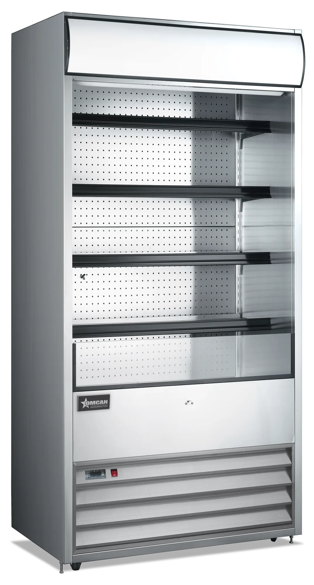 36″ Four (4) Shelf Grab-and-Go Open Refrigerated Floor Self-Serve Display Case, 18.7 cu.ft. (520 L), Stainless Steel