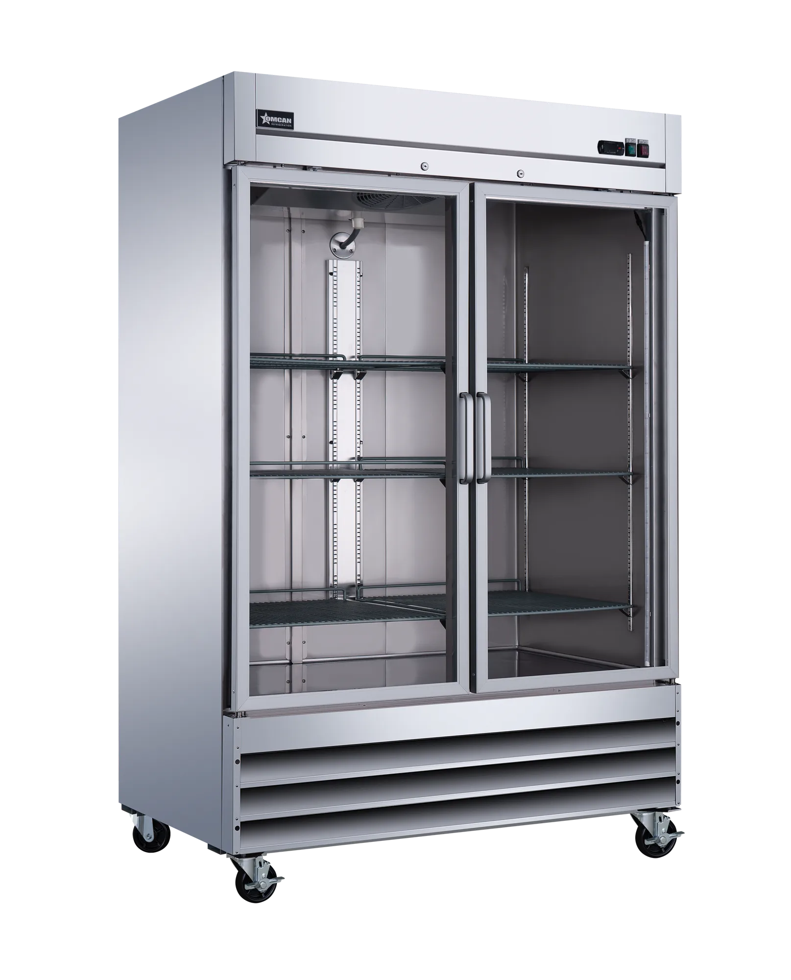 54″ Two (2) Glass Door Reach-In Refrigerator, 47 cu.ft. (1330 L), Stainless Steel