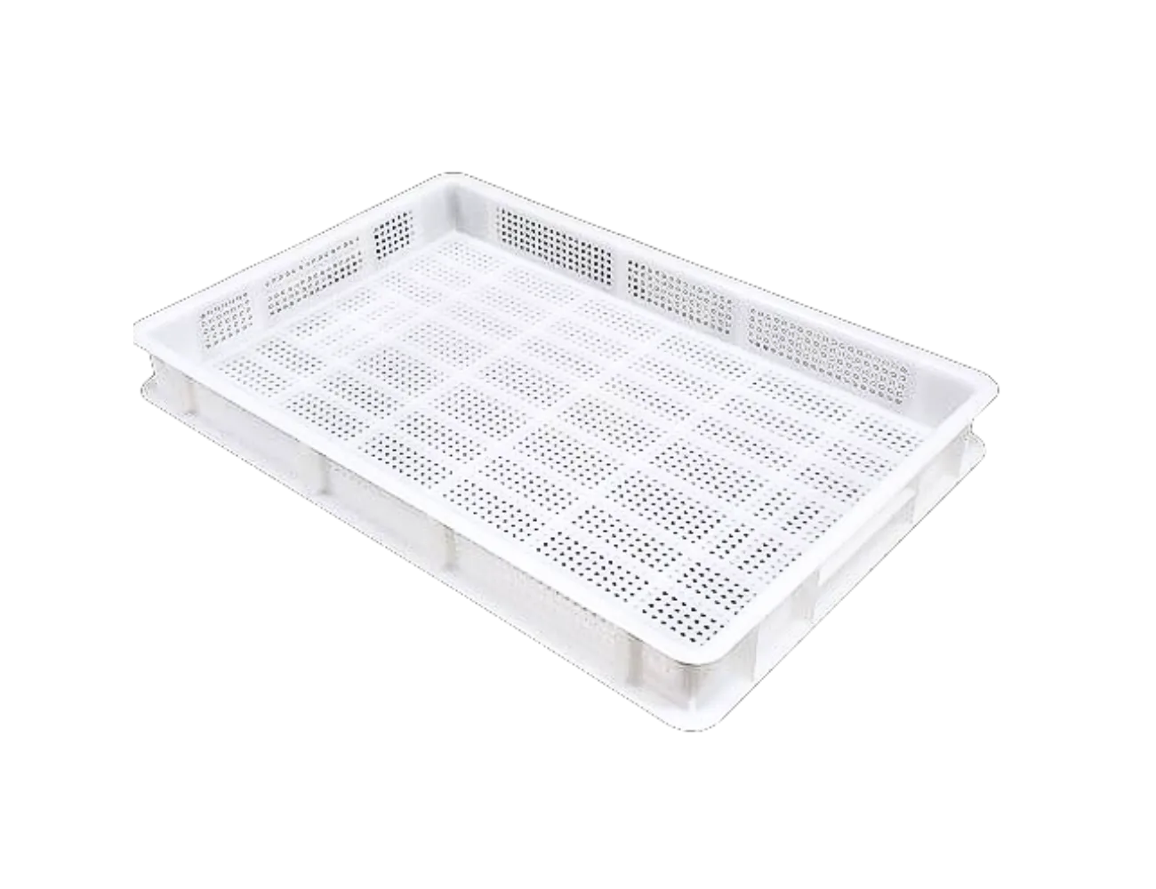 23.6″ x 15.7″ Polypropylene Pasta Dough Tray with Perforated Base and Sides