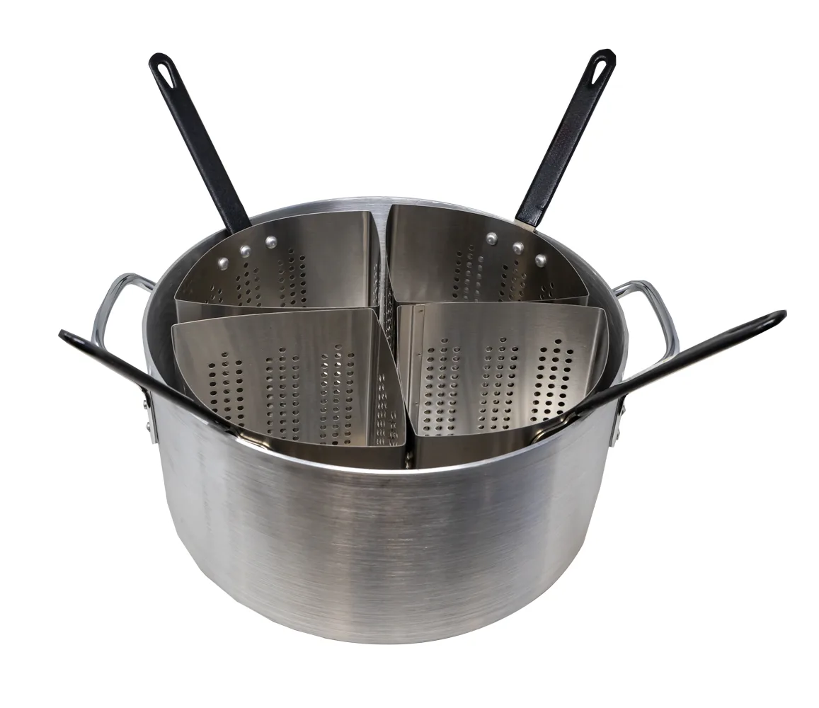 20 qt Aluminum Pasta Cooker Set with 4 Stainless Steel Inserts