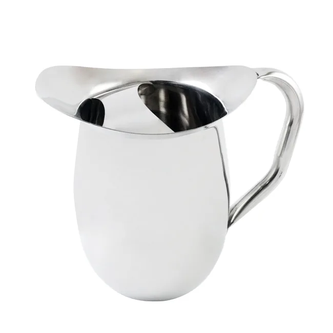 3 qt Stainless Steel Bell Pitcher with Ice Guard