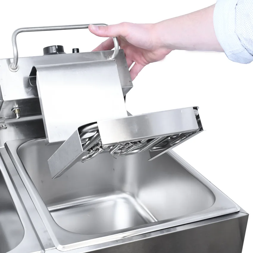 6 qt (7 Liters) Double Countertop Electric Fryer – 220V, 1Ph, 2500W (x2)