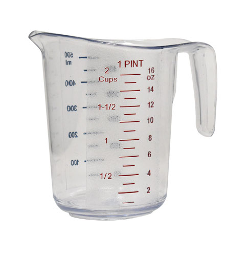 2 Cup (500 ml) Clear Polycarbonate Measuring Cup