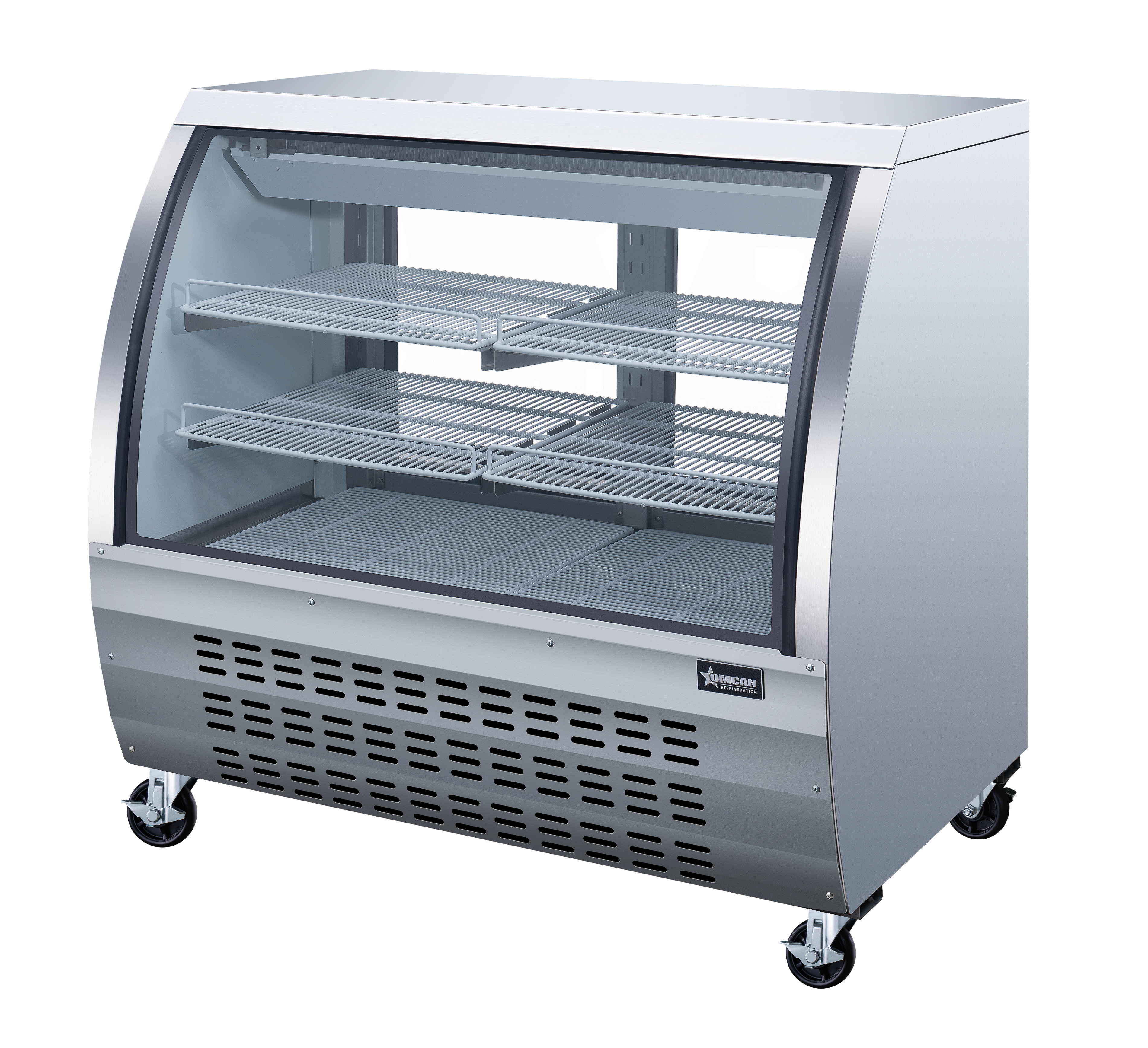 47″ Two (2) Shelf Floor Refrigerated Display Case, 18 cu.ft. (508 L), Stainless Steel