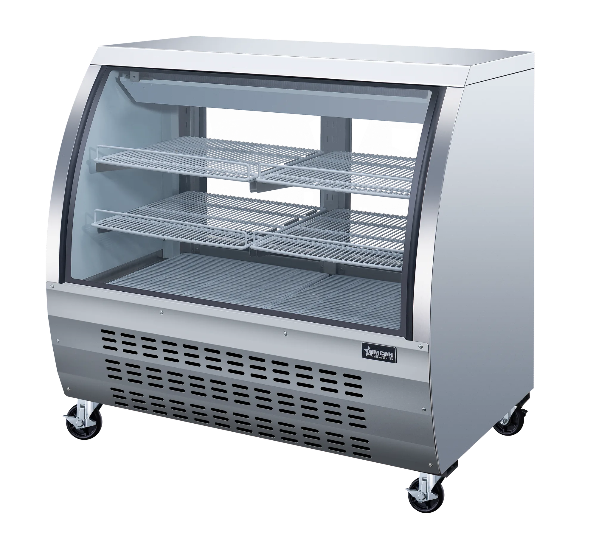 47″ Two (2) Shelf Floor Refrigerated Display Case, 18 cu.ft. (508 L), Stainless Steel
