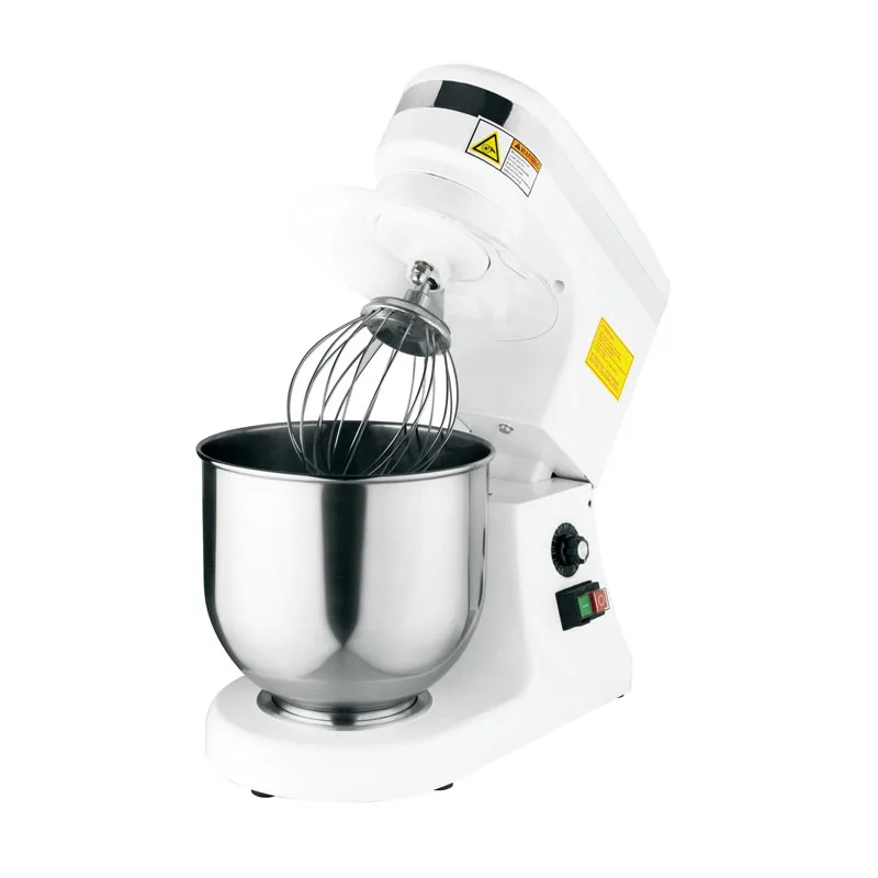 7 qt White Countertop Planetary Mixer with Guard – 110V, 270W