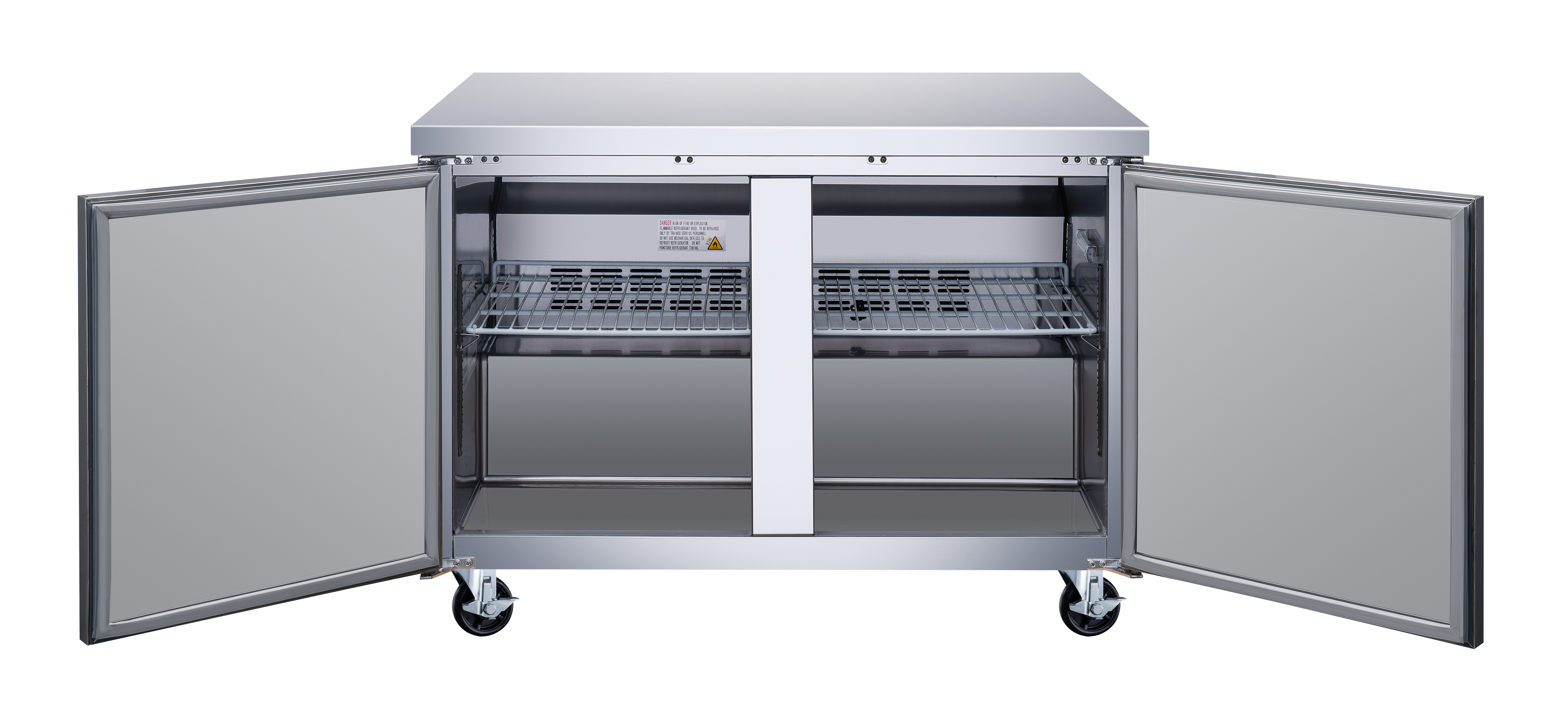 48″ Two (2) Door Undercounter Freezer, 12 cu.ft. (338 L), Stainless Steel