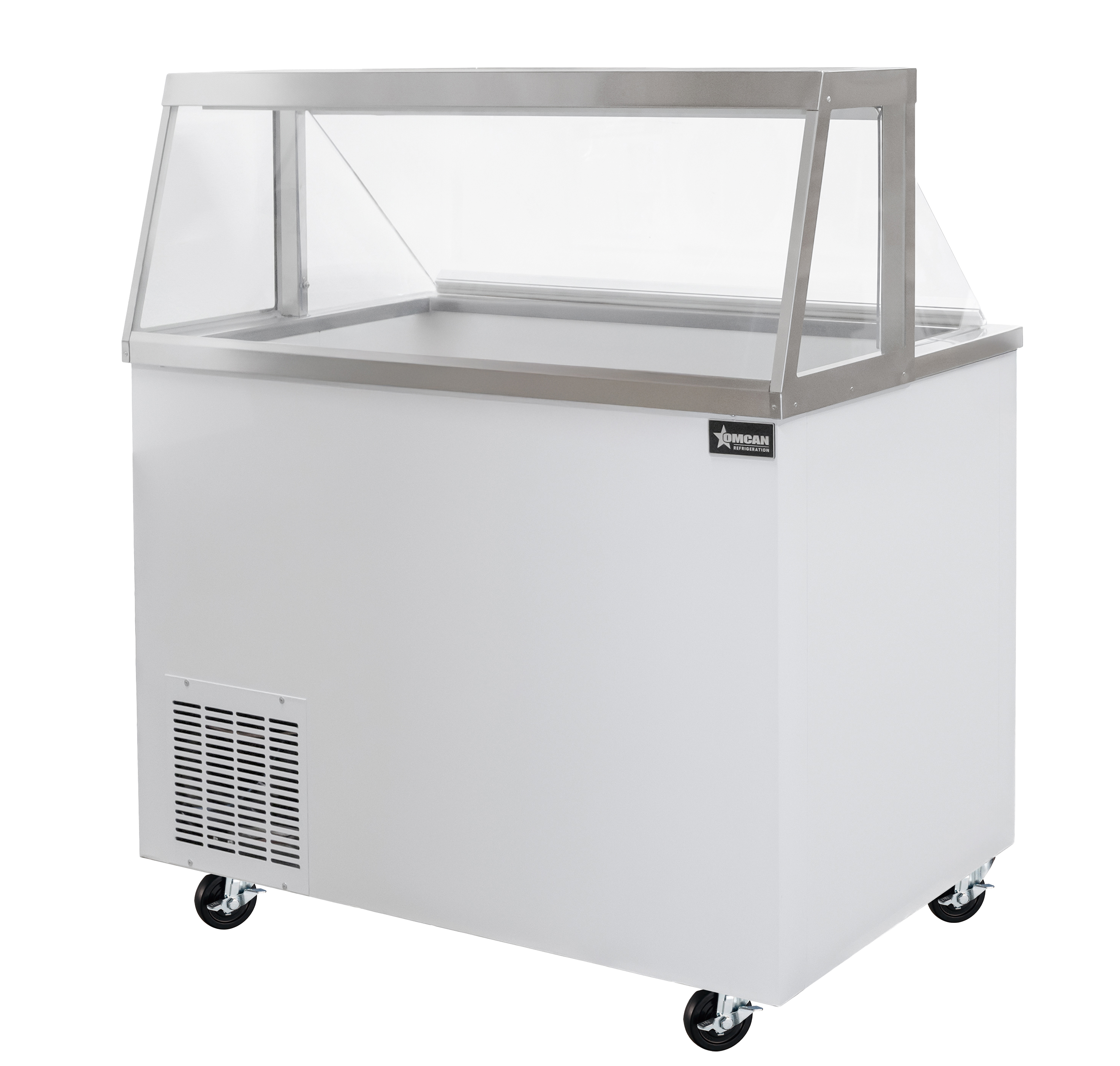 47” 8+4 Tubs Capacity Ice Cream Dipping Display with Sneeze Guard