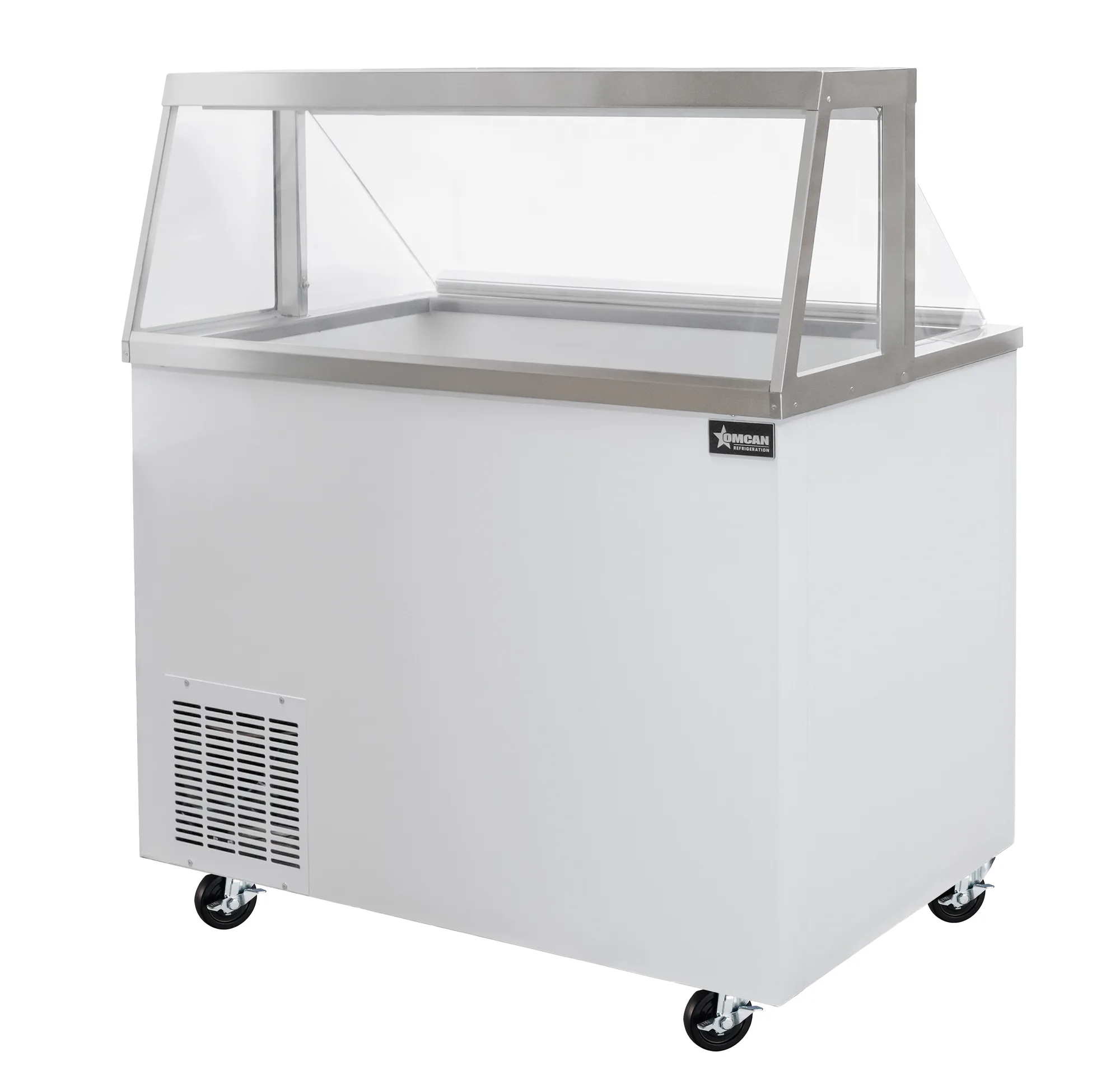47” 8+4 Tubs Capacity Ice Cream Dipping Display with Sneeze Guard