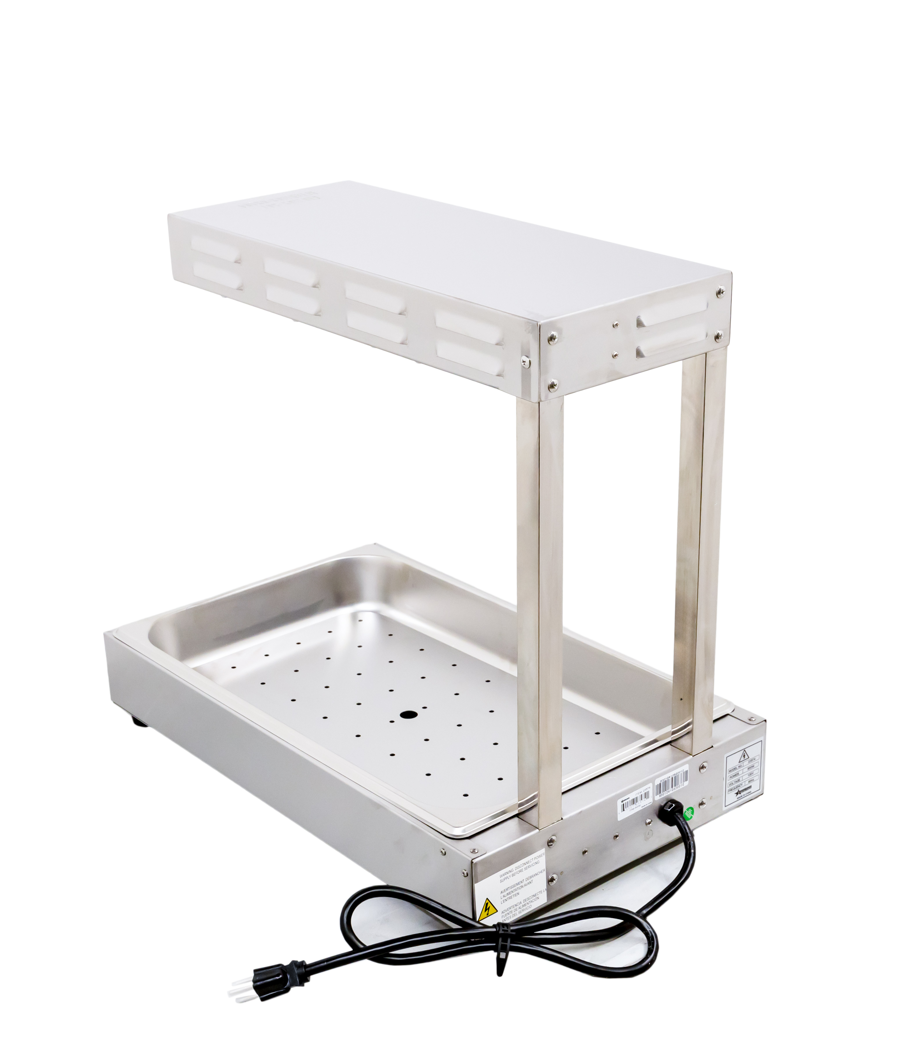 13″ Countertop Fry Dump Station with Overhead Heat Strip – 850W, 110V