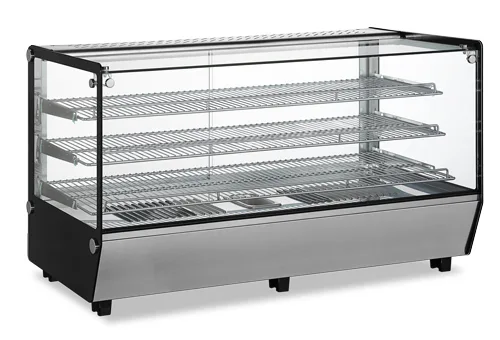 48" Countertop Display Warmer, 3 Shelves,  Square-Glass,  Full-Service, 7.1 cu.ft. (202 L) Capacity– 110V, 1650W
