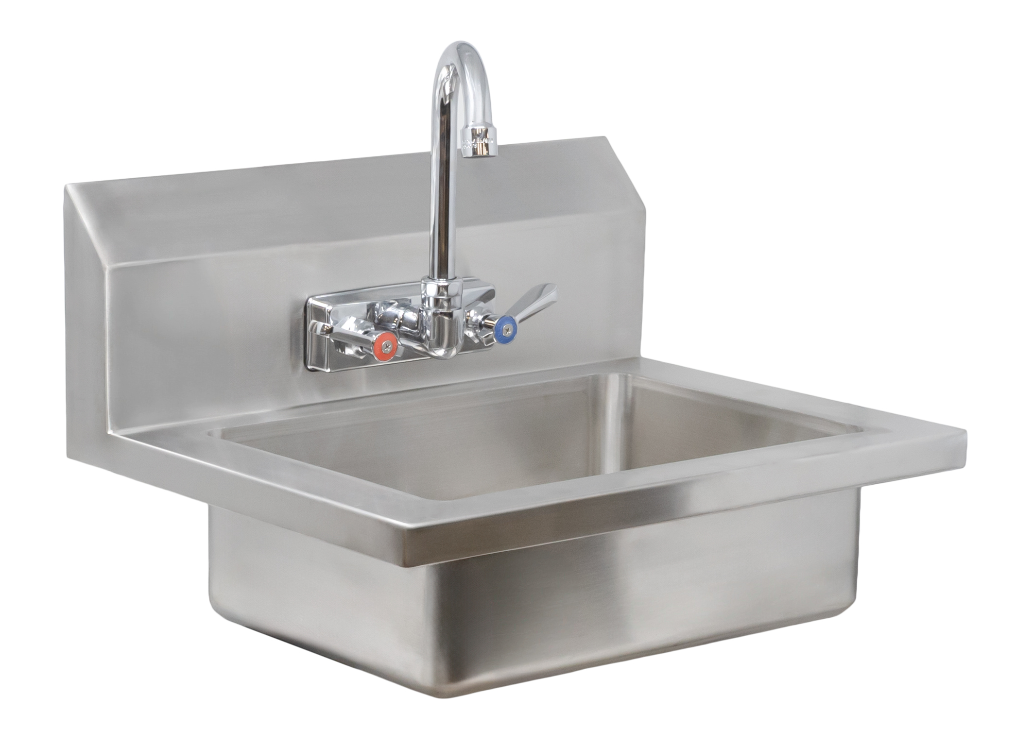 Fabricated Hand Sink with 4″ Gooseneck Faucet and Drain Basket