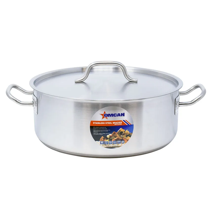 15 qt Stainless Steel Brazier with Lid