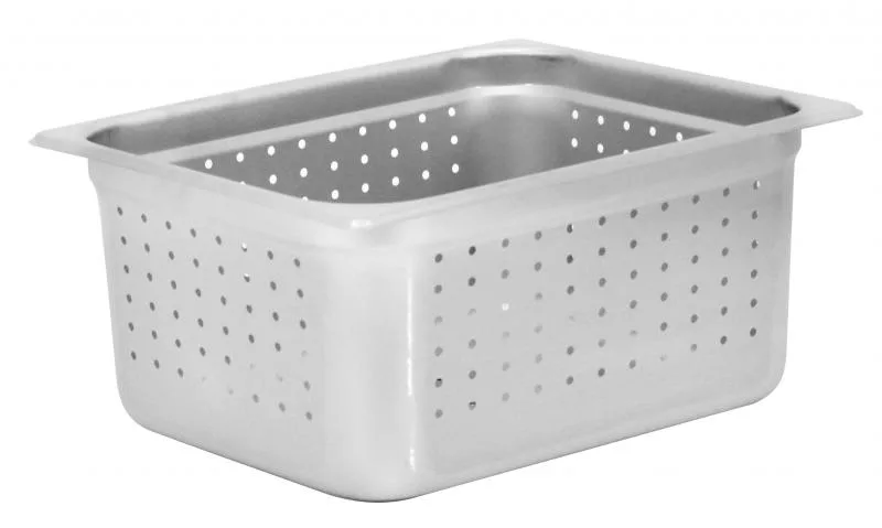 GN 1/2 Half-Size, 25-gauge Stainless Steel Perforated Steam Table Pan – 6″ Deep