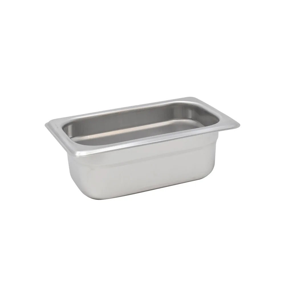 GN 1/9 Ninth-Size Anti-Jam Stainless Steel Steam Table Pan – 2.5″ Deep