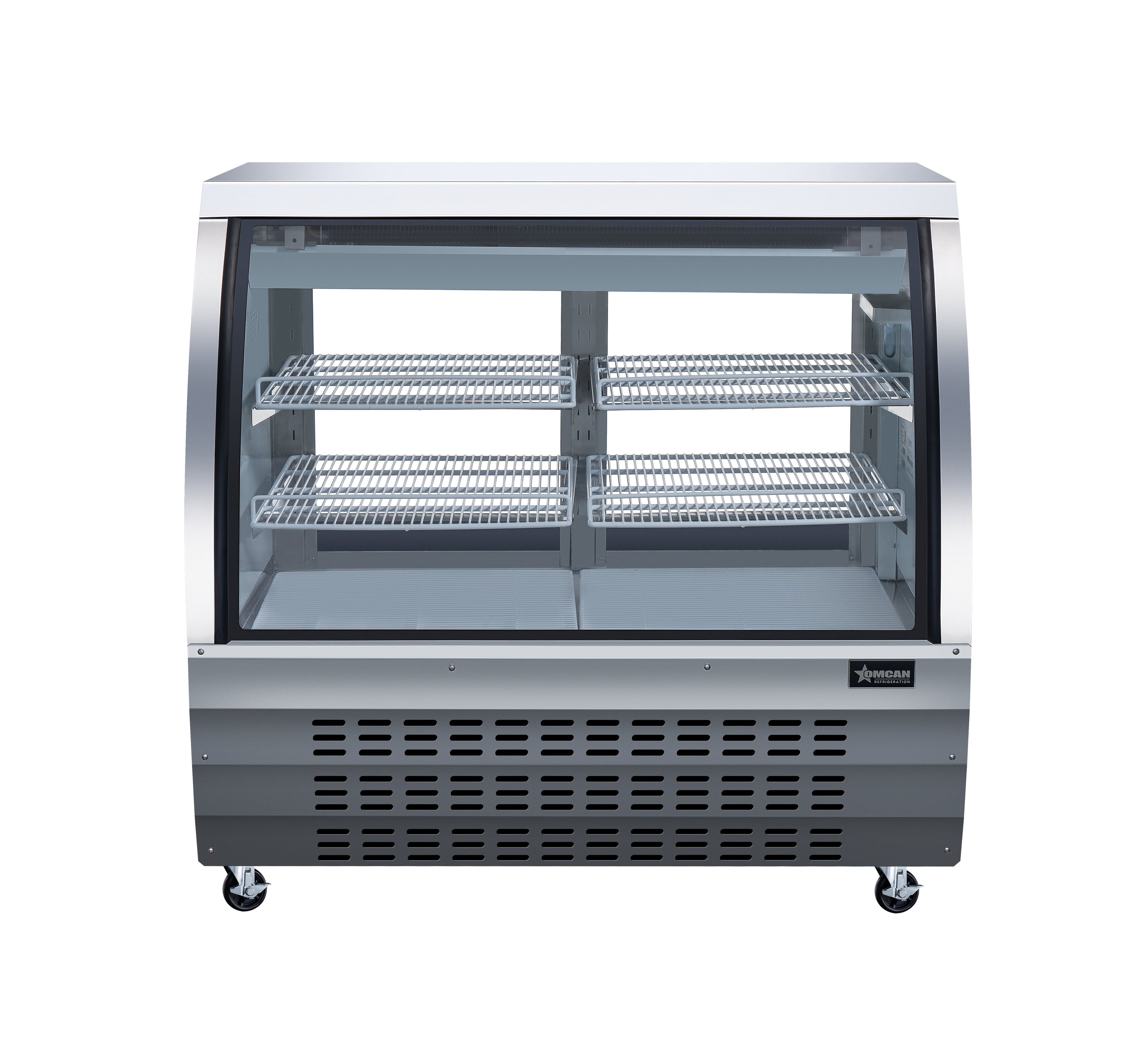 47″ Two (2) Shelf Floor Refrigerated Display Case, 18 cu.ft. (508 L), Stainless Steel