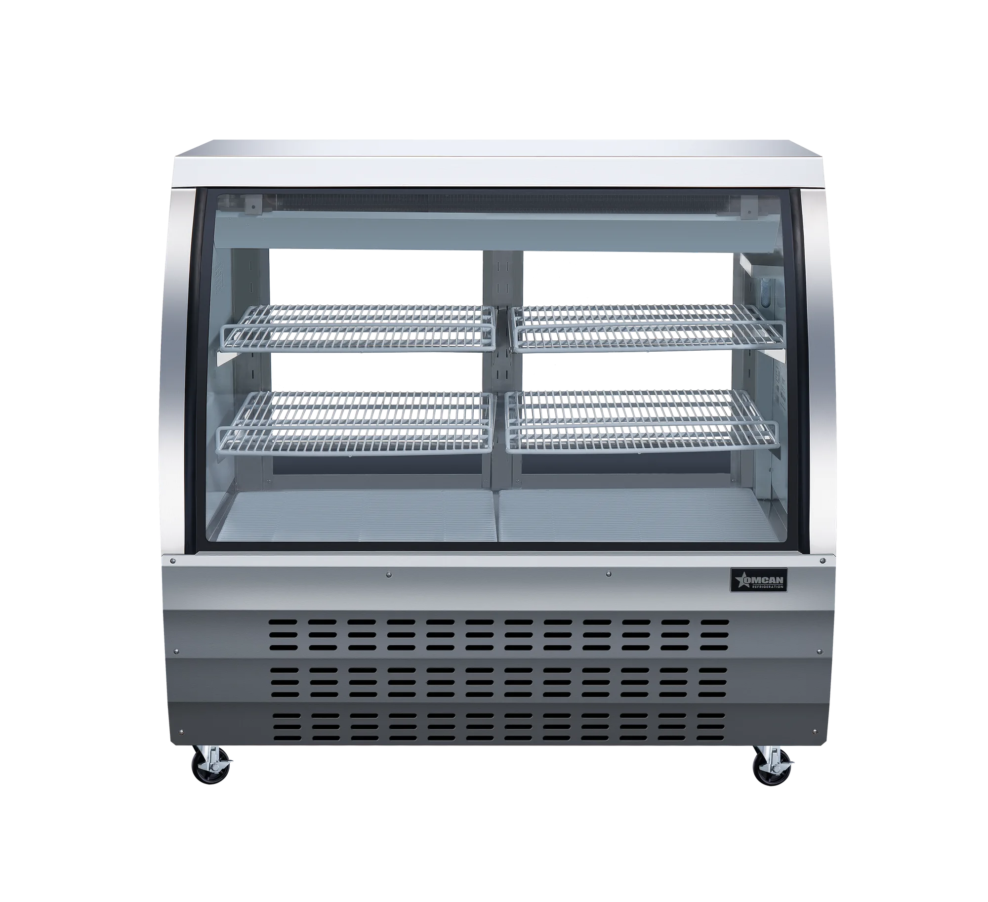 47″ Two (2) Shelf Floor Refrigerated Display Case, 18 cu.ft. (508 L), Stainless Steel