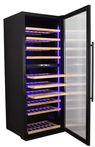 Vinovero 28" Dual Zone Wine Cooler with 290 Bottle Capacity and Black Full Glass Door