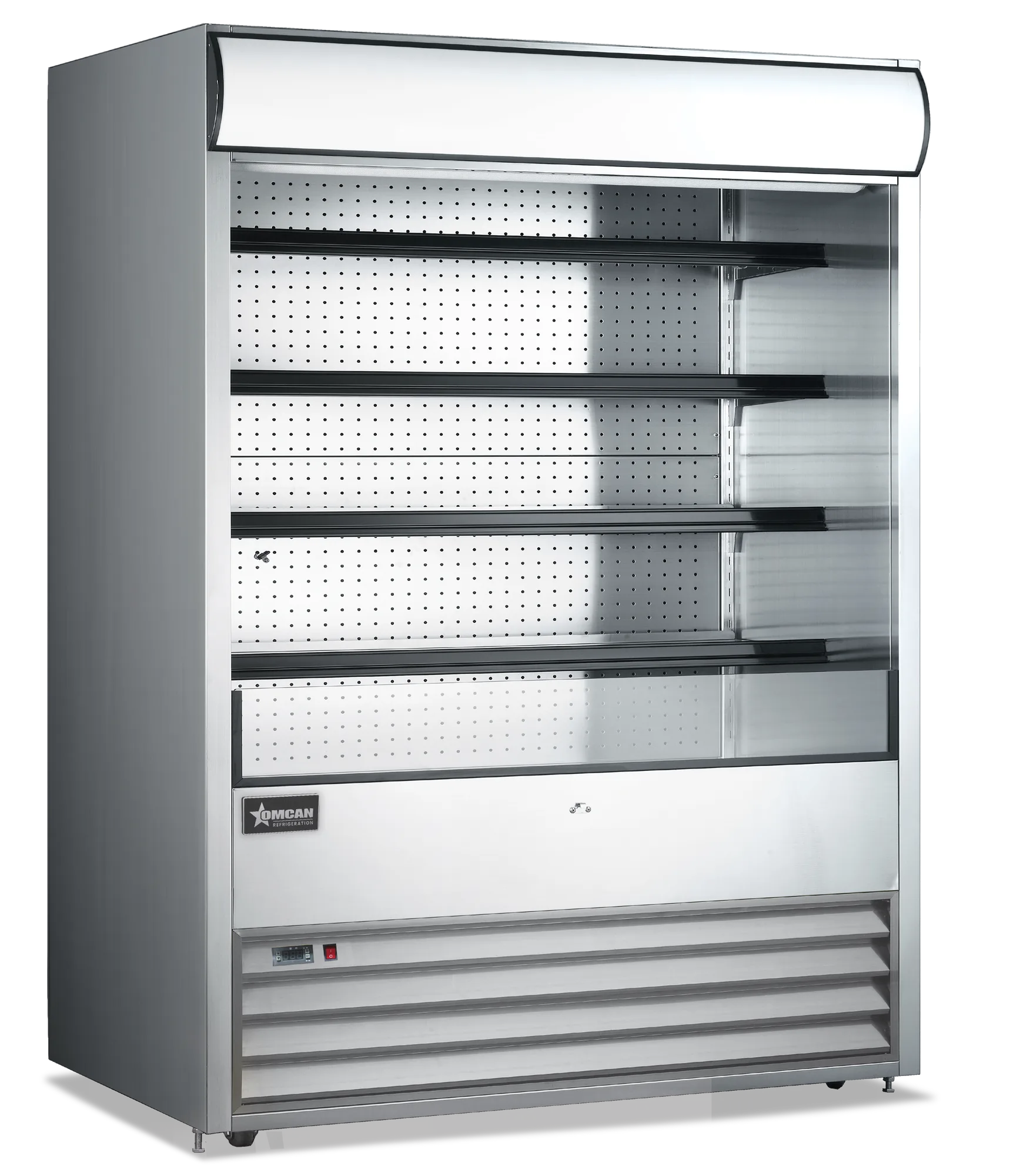 72″ Four (4) Shelf Grab-and-Go Open Refrigerated Floor Self-Serve Display Case, 37 cu.ft. (1048 L), Stainless Steel
